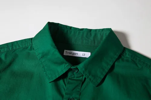 Vista 4 de Tronjori Camisa de manga corta con botones y dos bolsillos para niños