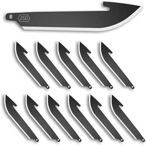 Vista 4 de OUTDOOR EDGE Paquete de cuchillas de punto de caída de 2.5" (negro, 6 cuchillas), código de hoja de compatibilidad 250