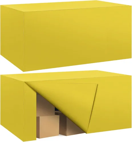 Vista 64 de Paquete de 2 manteles ajustados para mesa rectangular de 4 pies, 48 x 24 pulgadas, cubiertas de mesa verde manzana, tela de poliéster resistente al