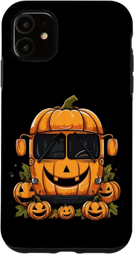 Vista 8 de iPhone 16 School Bus Pumpkin Halloween Driver Pumpkins Ride Spooky Fun Case