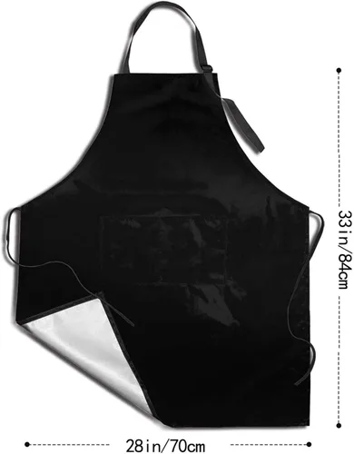 Vista 4 de Delantal personalizado para hombres y mujeres, delantales personalizados con bolsillos, personalizable, nombre, texto, logotipo, imagen, foto