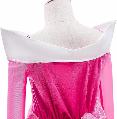 Vista 5 de Lito Angels Disfraz de princesa durmiente para niñas, Halloween, fiesta de cumpleaños, vestido de baile con accesorios