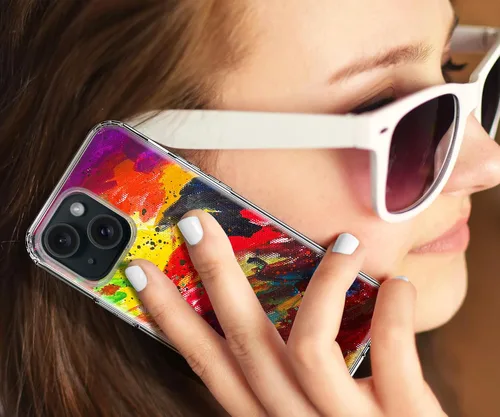 Vista 5 de Funda transparente antiamarillamiento para iPhone 15, 6.1 pulgadas, protección contra caídas de grado militar de 6.6 pies, delgada a prueba