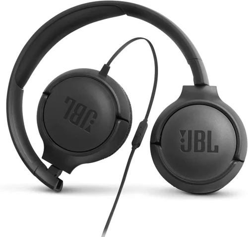 Vista 7 de JBL Tune 500 - Auriculares con cable en la oreja - Negro JBL Sonido de graves puro, control remoto de 1 botón, diseño ligero y plegable, cable plano