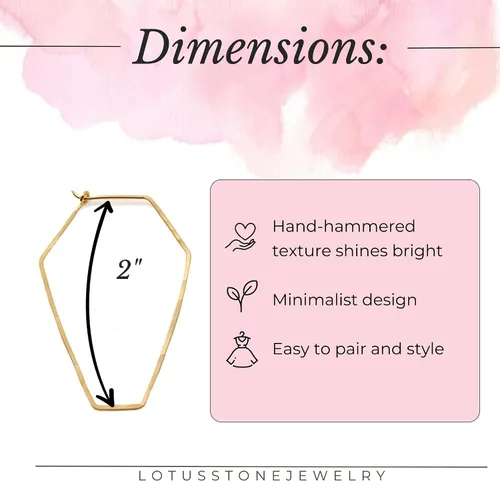 Vista 95 de Aretes de aro finos martillados, elegantes plata esterlina geométrica sólida, relleno de oro y relleno de oro rosa; para mujer por Lotus Stone