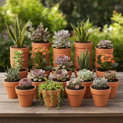 Vista 7 de YESIACE Juego de 24 macetas de terracota de 4 pulgadas, maceta de terracota con agujeros de drenaje, perfecta para plantar, pintar, bodas y fiestas
