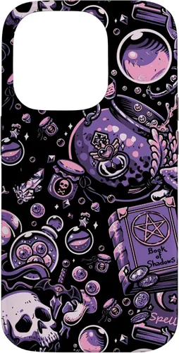 Vista 17 de Funda linda para iPhone 16 Witch's Essentials Pattern Witchy Design Halloween