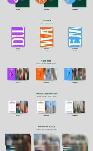 Vista 2 de ENHYPEN Dimension : Dilemma 1st Album SCYLLA Ver 1p Folding Poster On Pack+PhotoBook+Lyric Book+1p PhotoCard+1p Hologram PhotoCard+1p