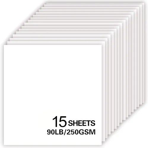 Vista 14 de 15 hojas de papel de cartulina negra, cartulina de 12 x 12 pulgadas para Cricut, papel de construcción grueso para hacer tarjetas, álbumes de Negro