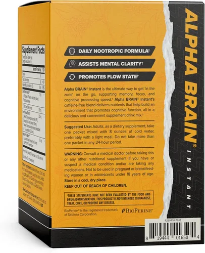 Vista 6 de ONNIT Alpha Brain - Mezcla de bebida instantánea de apoyo cognitivo, sabor a limonada de mora, suplemento nootrópico para concentración, memoria