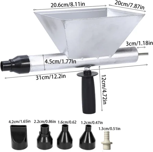 Vista 4 de Pistolas eléctricas automáticas de mortero para patio, máquina aplicadora de lechada, pistolas de mortero eléctricas de mortero, máquina aplicadora