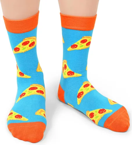 Vista 5 de Calcetines para niños y niñas, paquete de 4 a 6 unidades + caja de regalo, novedosos calcetines de pantorrilla coloridos para niños de 2 a 12 años
