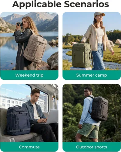 Vista 7 de BAGSMART Travel Backpack for Women & Men, 17-Inch Laptop Carry on Backpack Negro