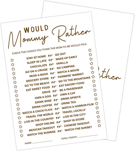 Vista 9 de 30 PCS Tarjetas de Predicciones y Consejos de Bebé Oso, Juego de Baby Shower para Niño Niña, Neutral de Género Fiesta de Revelación de Género
