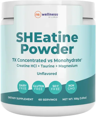 Vista 10 de Reignite Wellness by JJ Virgin SHEatine Powder Creatina Trifecta para un envejecimiento potente Creatina HCL, taurina y glicinato de magnesio