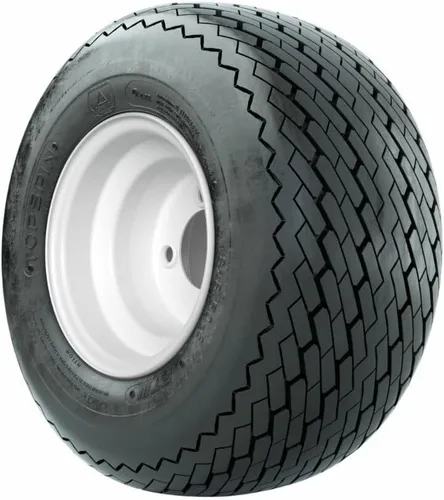 Vista 3 de Ensamblaje de carrito de golf estándar Topspin de 8 pulgadas con neumático de diente de sierra y rueda de acero - Se vende como una unidad