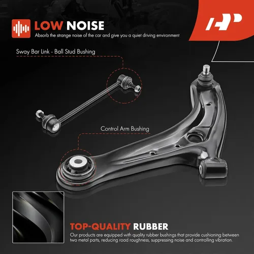 Vista 6 de A-Premium 4 piezas Kit de suspensión delantera, enlaces de barra estabilizadora delantera de brazo de control inferior, compatible con Mazda 2 2011