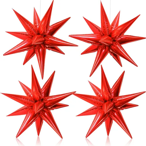 Vista 9 de Globos de papel de aluminio con forma de cono de estrella en explosión, negro, 20 pulgadas, para decoraciones de cumpleaños y graduaciones 2022, 50