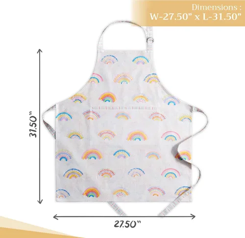 Vista 565 de Maison d' Hermine Delantales para mujer con bolsillo, 100% algodón (27.50 x 31.50 pulgadas)