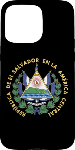 Vista 30 de Funda para iPhone 13 Pro Max con emblema nacional de escudo de armas de El Salvador