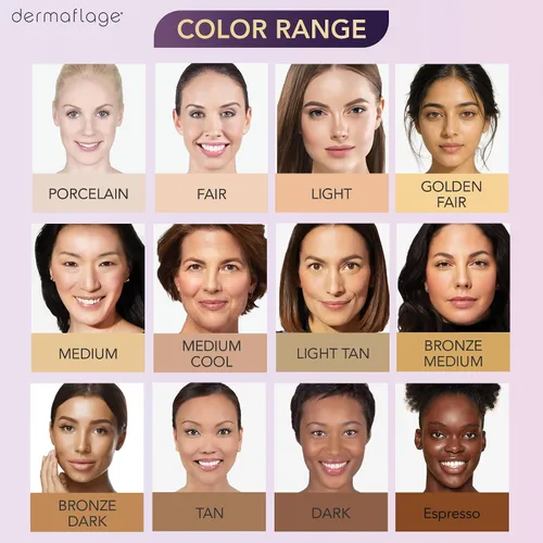 Vista 6 de Dermaflage Crema Correctora para Acné y Tatuaje Cover Up - Bronce Oscuro Full Coverage Scar & Acne Concealer, Tattoo Cover Up Makeup, Matte