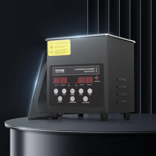 Vista 8 de VEVOR Limpiador Ultrasónico 2L, Máquina de Limpieza Sónica Digital de 60W con Modo Suave y Degasificación Mejorada, Limpiador Ultrasónico de 40kHz