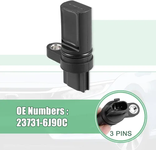 Vista 5 de X AUTOHAUX Sensor de posición del cigüeñal 23731-6J90C para Nissan 350Z Murano Pathfinder Note Micra Micra C+C