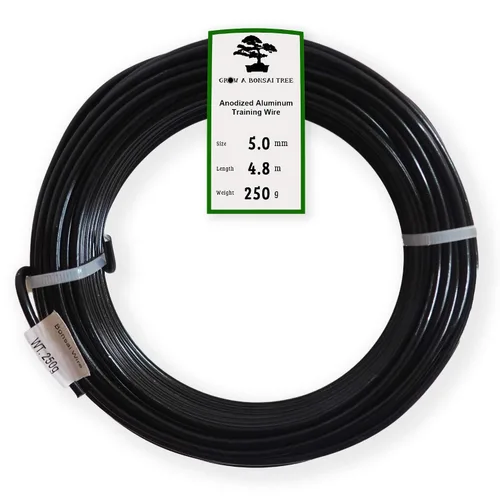Vista 32 de Alambre de aluminio anodizado de 1.0mm para entrenamiento de bonsái de 250g, rollo grande (114 metros) - Elija su tamaño y color (1.0mm, Negro)