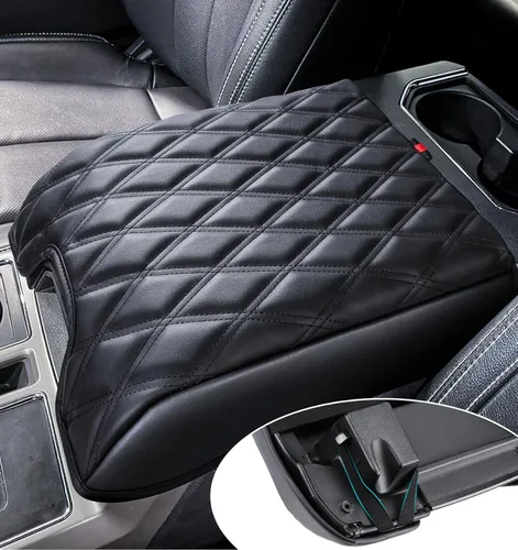 Vista 11 de Cubierta de consola central Sinvanho para Ford F150 F250 F350 F450 F550 2015-2025 con asiento de salto 40/20/40, cubierta protectora de reposabrazos