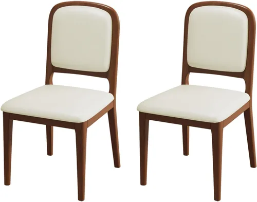 Vista 25 de Solid Wood Dining Room Chairs Minimalist,Kitchen Chairs with Soft Padded Back,Living Room Chair for Office Reading,Wood Frame,Armless Vanity