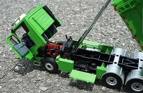 Vista 3 de FOTON Foton Auman GTL camión volquete GTL camión verde 1/36 DIECAST modelo preconstruido