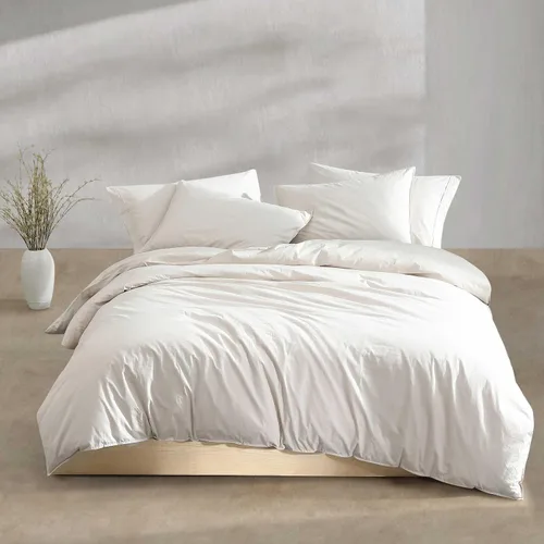 Vista 9 de Calvin Klein - Juego de edredón tamaño individual/individual XL, ropa de cama moderna de percal lavado de algodón con fundas a juego, certificado