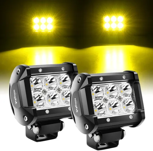 Vista 8 de Nilight Barra de luz LED, 18 W, 1260 lm, todo terreno, conducción, antiniebla, iluminación de trabajo para camioneta, tractor, camioneta, barco