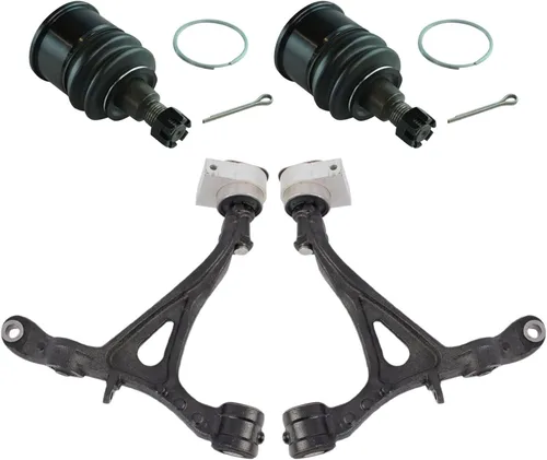 Vista 114 de TRQ Brazo de control superior e inferior del lado del conductor y del pasajero con juego de rótulas compatible con Chevrolet GMC 89-02