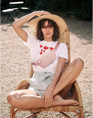 Vista 2 de Telena Riñoneras para mujeres y hombres, a la moda, con correas ajustables, 1-Rosa