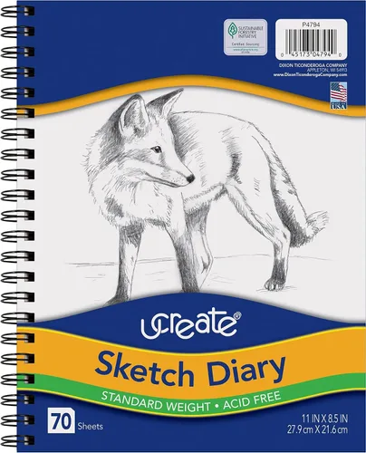 Vista 8 de UCreate - Diario de bocetos, 9 x 6 pulgadas, 70 hojas