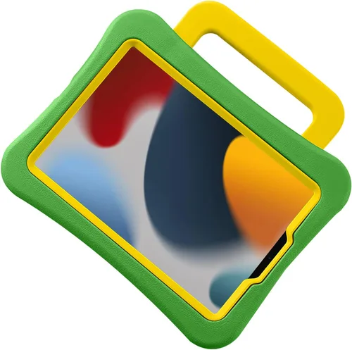 Vista 5 de Funda para iPad de 10.2 pulgadas de 7ª/8ª/9ª generación para niños, ligera, resistente, a prueba de golpes, a prueba de caídas con asa/soporte