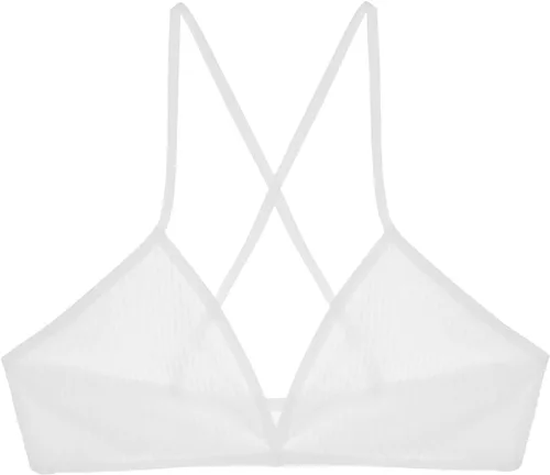 Vista 8 de Sujetador diario para mujer, brasier triangular de hilo sin varillas, ligeramente forrado, bralette superior de belleza, mini sujetadores negros