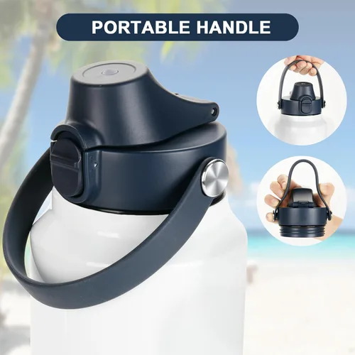 Vista 3 de EIPOSAU Spout Lid for YETI Rambler Bottle, BPA Free, Ideal Chug Cap for YETI, Fits 18 26 36 64 oz Bottles, Replacement Lids with Push Button & Lock