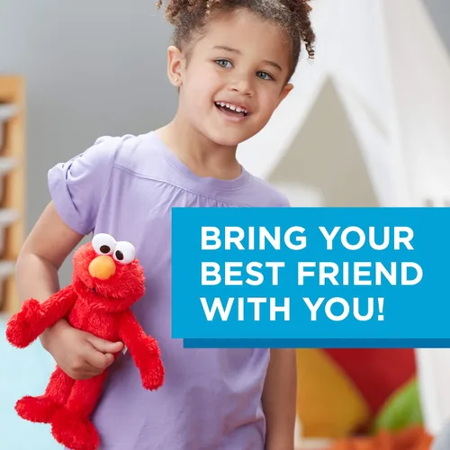 Vista 4 de Sesame Street Mini muñeca de Elmo de peluche: juguete Elmo de 10 pulgadas para niños pequeños y preescolares, juguete para niños de 1 año en adelante