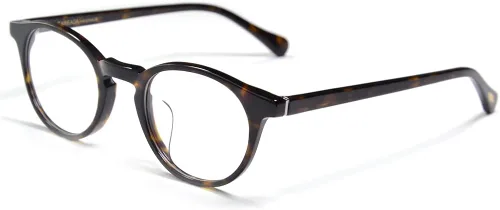 Vista 2 de EAREADA Marco de gafas de acetato hecho a mano, tamaño pequeño, estilo retro, vintage, redondas