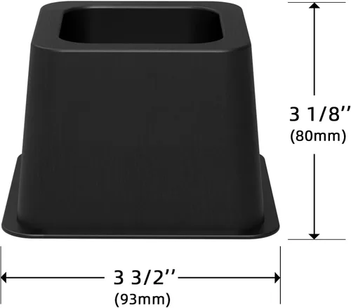 Vista 5 de Elevador de cama de 3 pulgadas, elevador de marco de cama resistente de 3000 libras para levantar cama, sofá, muebles de dormitorio, 6 piezas