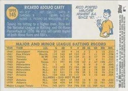 Vista 2 de Tarjeta Topps Archives Baseball 2002 #100 Rico Carty