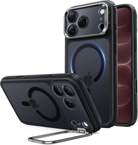 Vista 22 de ESR Classic - Funda híbrida para iPhone Air con soporte flexible Transparente