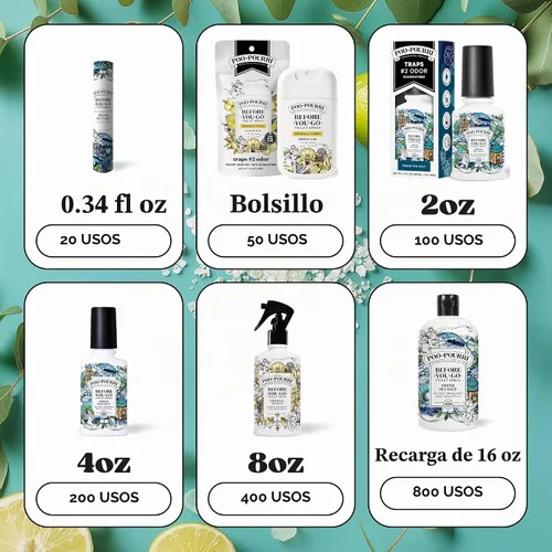 Vista 11 de Poo-Pourri Before-You-Go - Recambio de espray para inodoro, sal marina