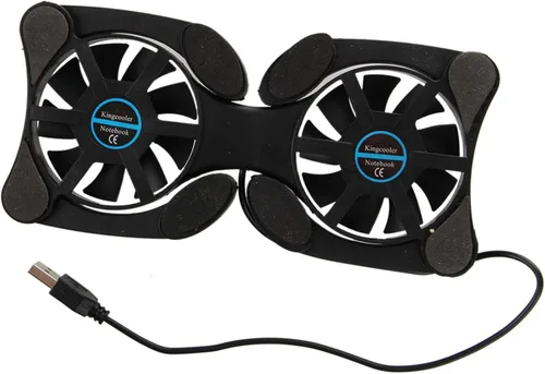 Vista 7 de Base de refrigeración para laptop, plegable, almohadilla de refrigeración ergonómica ventilada con ventiladores, se adapta a la base de enfriamiento