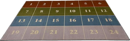 Vista 21 de KidCarpet.com ABC Rainbow - Alfombra para aula con 24 asientos, rectangular de 7 pies 6 pulgadas x 12 pies