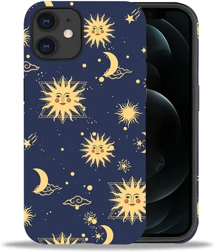Vista 100 de DAIZAG Funda compatible con iPhone 11, hermoso color arena, patrón completo, carcasa rígida híbrida de plástico TPU + funda de protección