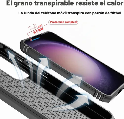 Vista 9 de Funda para Samsung Galaxy S24 con cubierta para lente de cámara, protector de pantalla HD, doble capa de grado militar, probada contra caídas
