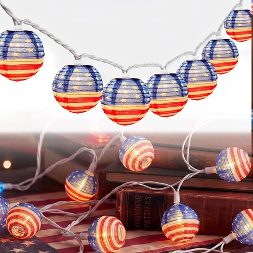 Vista 14 de Luces de calabaza de Halloween para exteriores, 2.6 m enchufables, luces de cadena naranjas para decoración de Halloween con 10 luces LED de Jack O